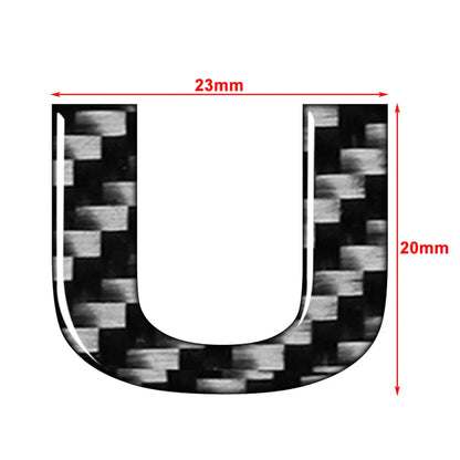 Carbon Black Alphabet Letter Decals for Car Badge Emblem - Universal