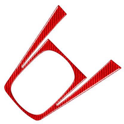 Carbon Fiber Red Gear Shift Panel Cover Trim for Volkswagen Passat (2001-2005)