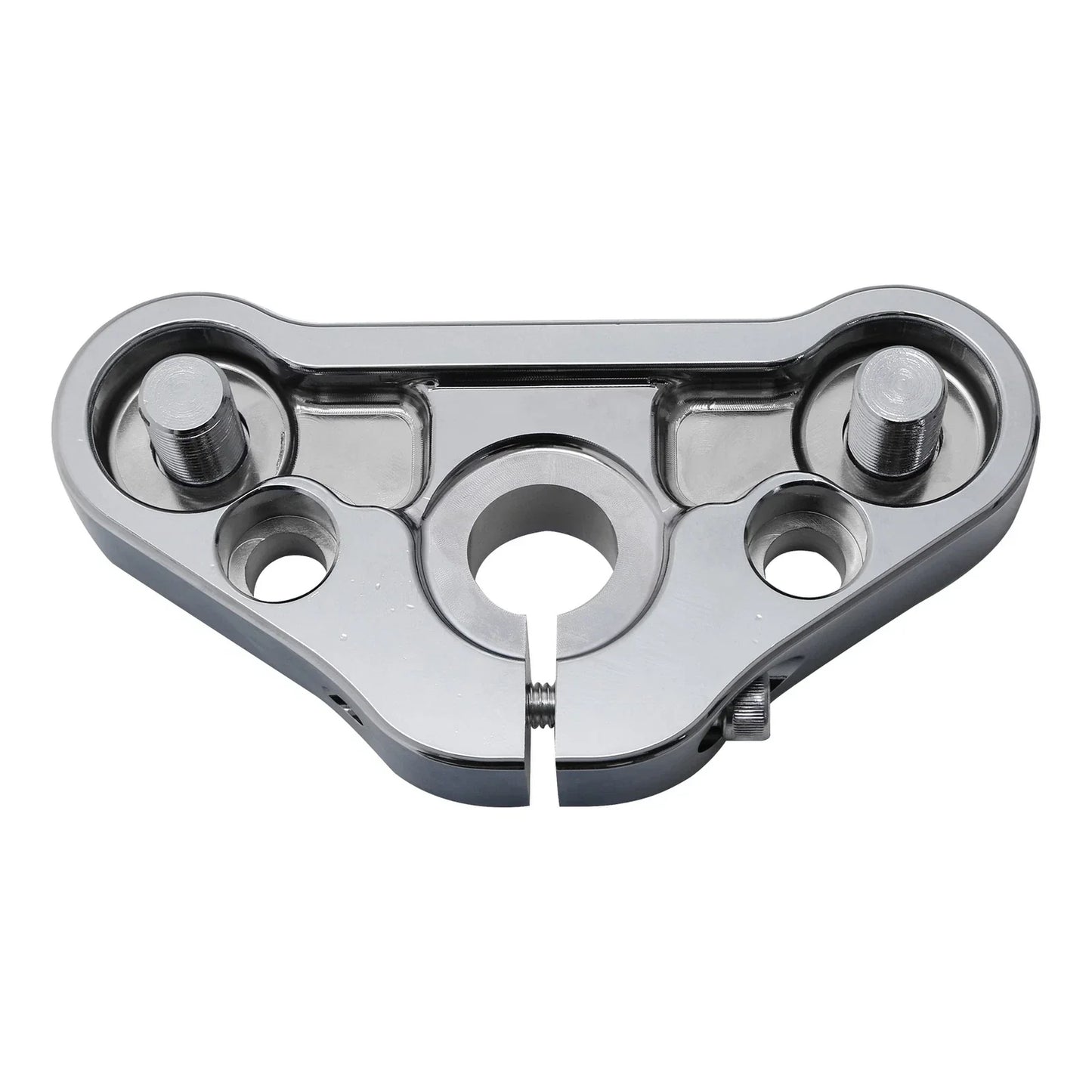 Chrome Triple Tree Top Clamp for Harley Cross Bones FLSTSB (2008-2011)