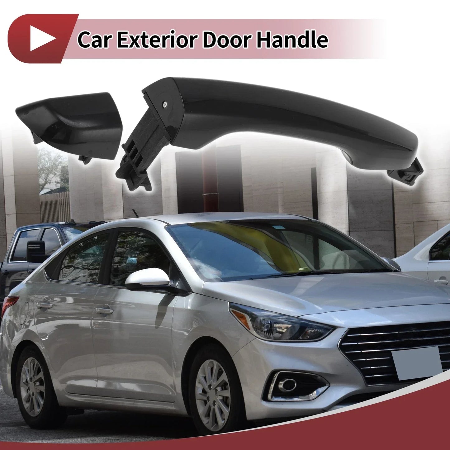 Car Door Handle Grip for Hyundai Elantra Sedan 2017-2020 Right Black