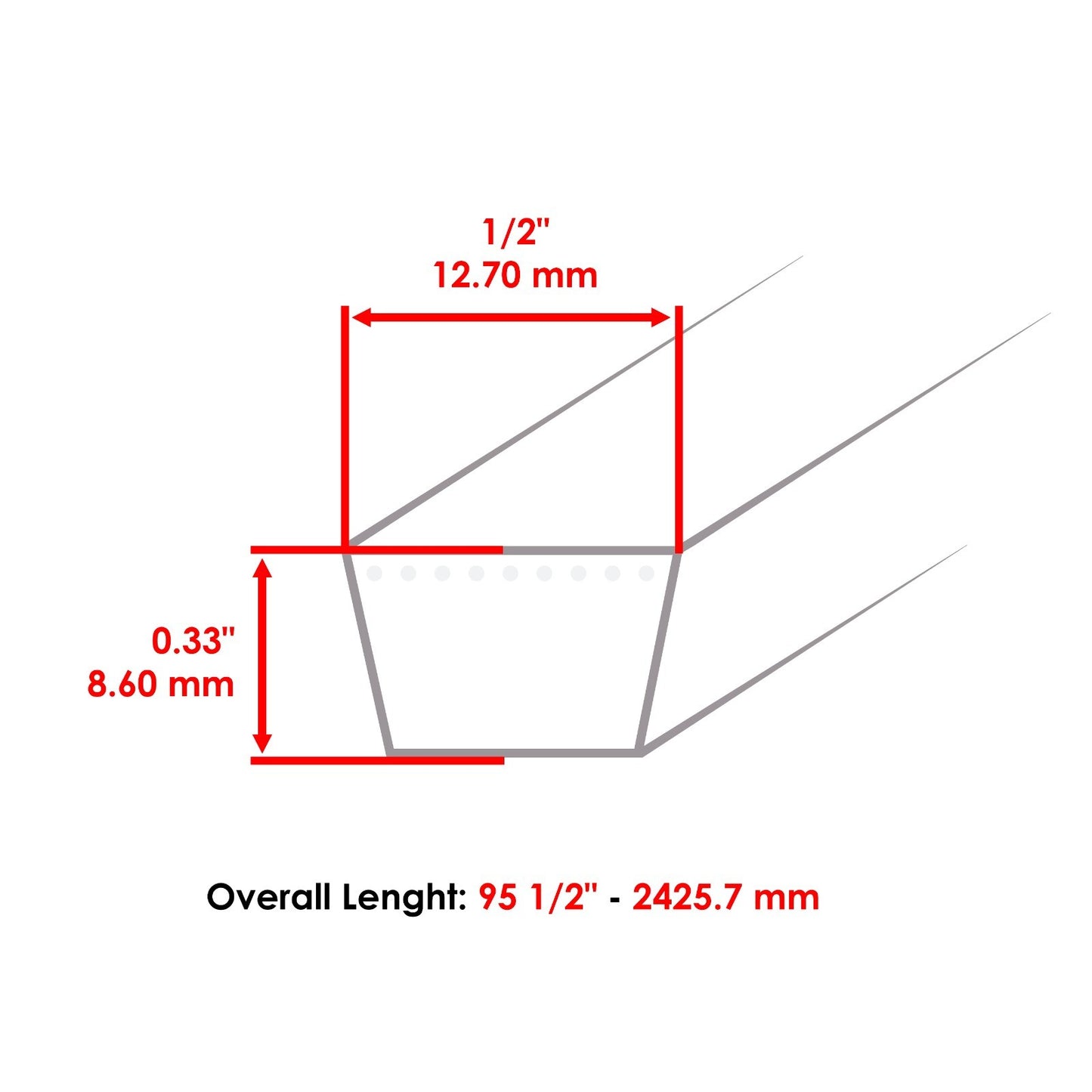 Deck Belt Replacement for Craftsman 144959 21547188 M126012 (2000–2000)