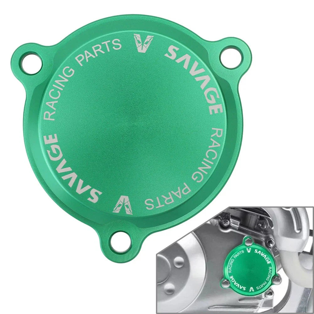Engine Oil Filter Cover Cap Green for KAWASAKI KLX 140 140L 2018-2023