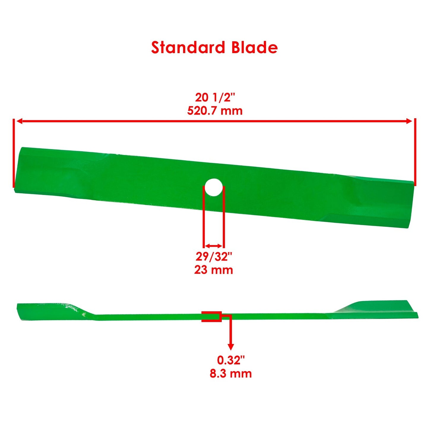 Deck High Lift Blade for John Deere Circle Hole 20-1/2 x 29/32 (60") (2020–2020)
