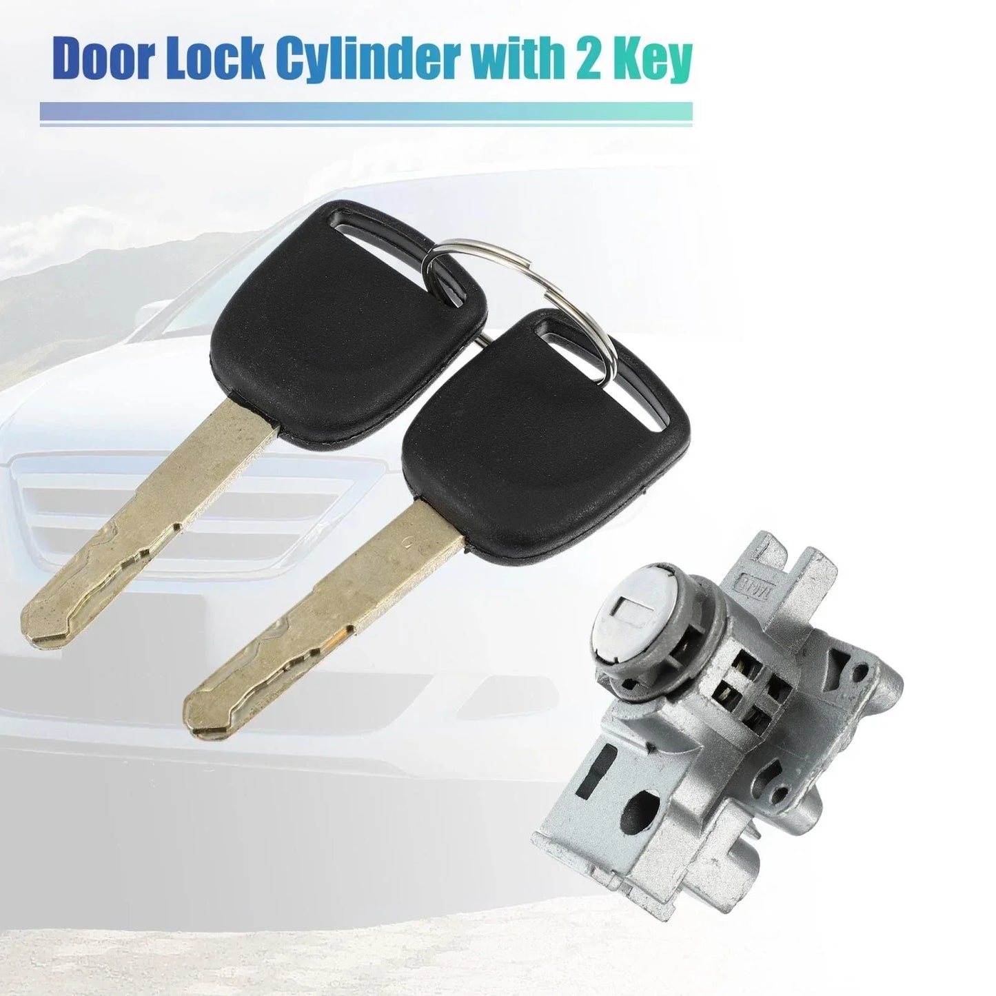 Front Left Door Lock Cylinder with 2 Keys for Honda Accord (2008-2013)