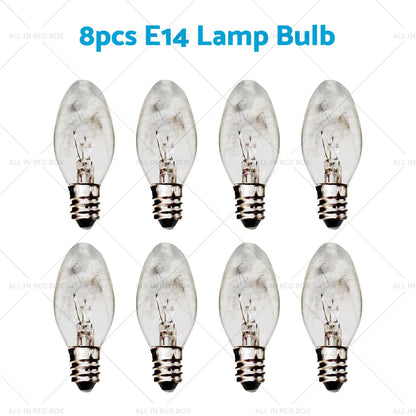 8 x 7W/10W E12/E14 Clear Night Light Bulbs for Home (240V)