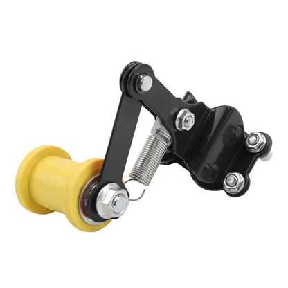Universal Chain Tensioner Roller Adjuster for ATV Dirt Bike - Black/Yellow