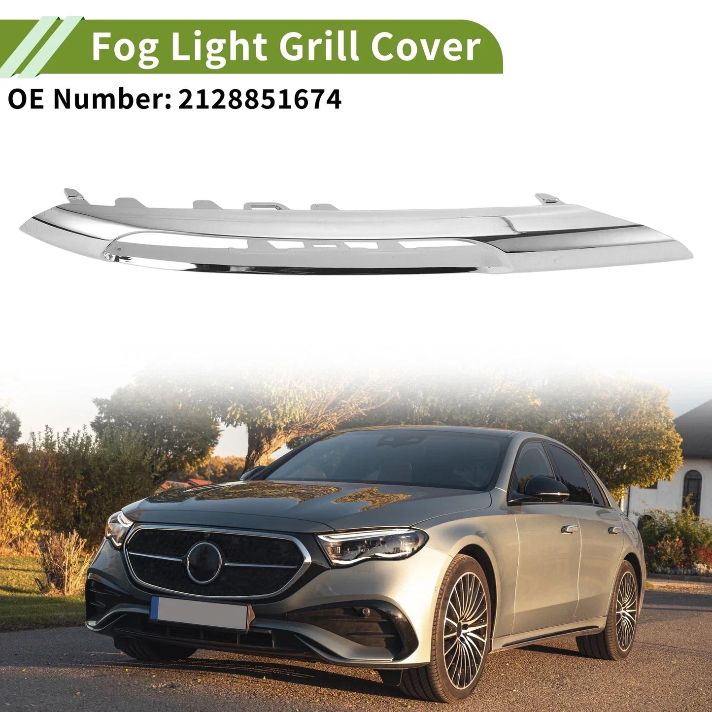 Front Right Fog Light Grill for Mercedes-Benz E-Class (2009-2016)