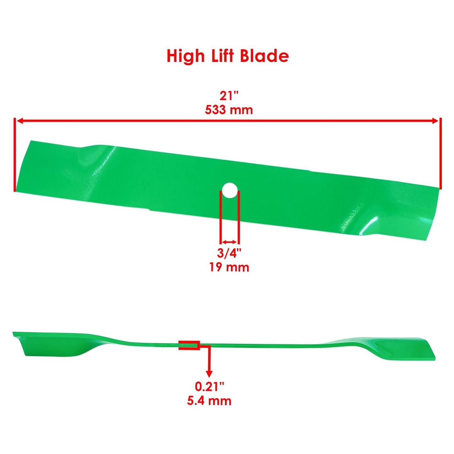 Deck High Lift Blade Replacement for MTD Cub Cadet (2005–2015)