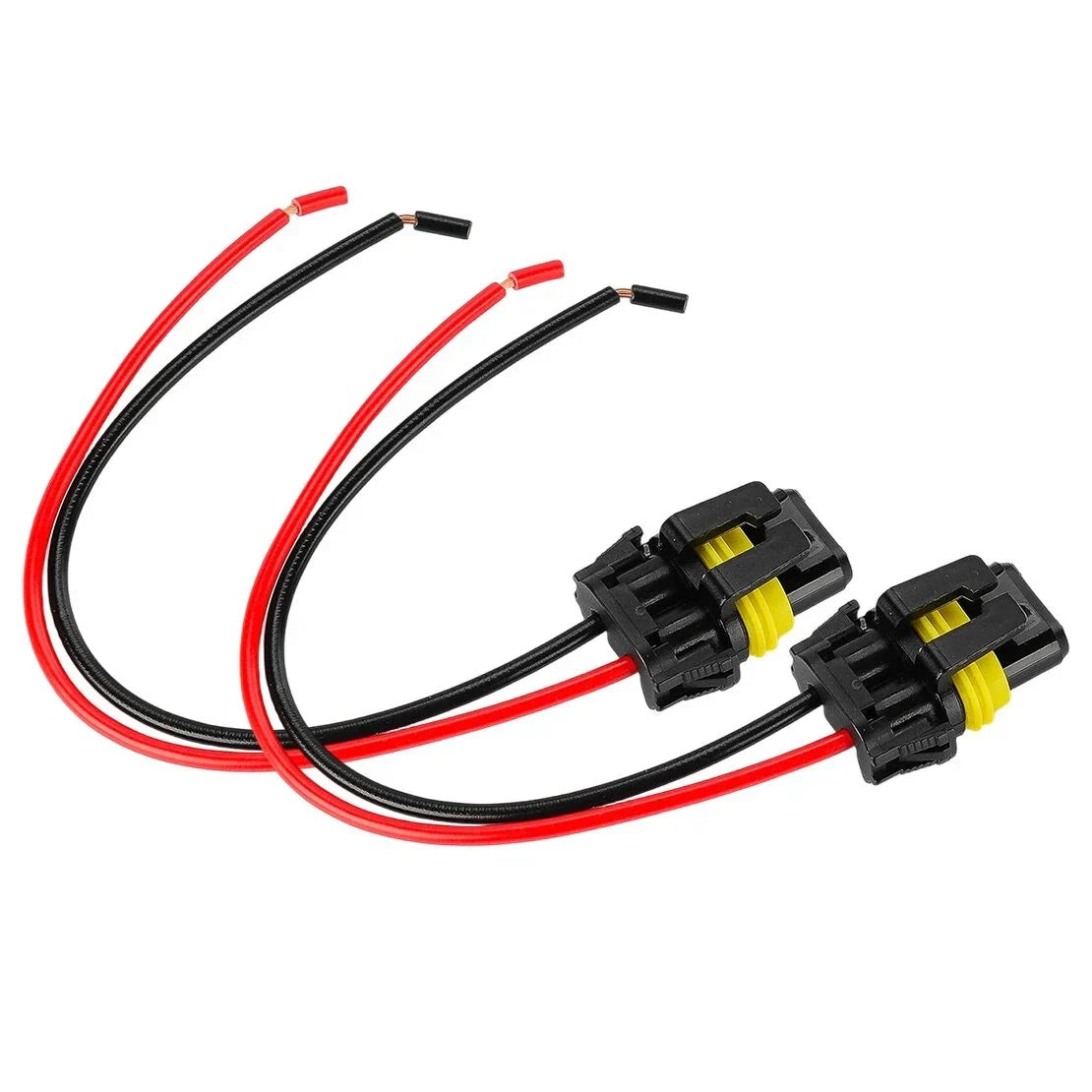 2 x 9012 HIR2 Headlight Bulb Plug Connector Harness for Audi A6 (2012-2018)