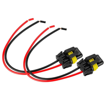 2 x 9012 HIR2 Headlight Bulb Plug Connector Harness for Audi A6 (2012-2018)
