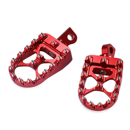CNC Wide Foot Pegs for Harley Sportster Softail  - Red Pair