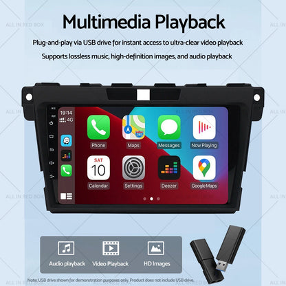 9'' Touch Screen Android 13 Bluetooth In-Dash Unit for Mazda CX-7 (2008-2015)