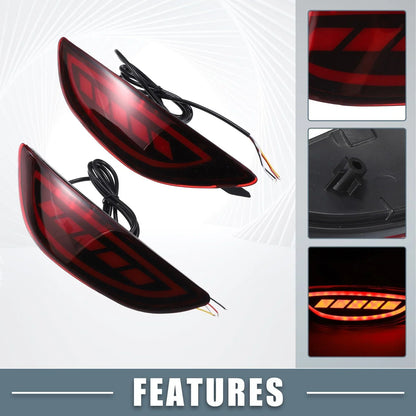 Rear Bumper Reflector LED Fog Brake Turn Signal Light for Hyundai Accent (2012-2017)
