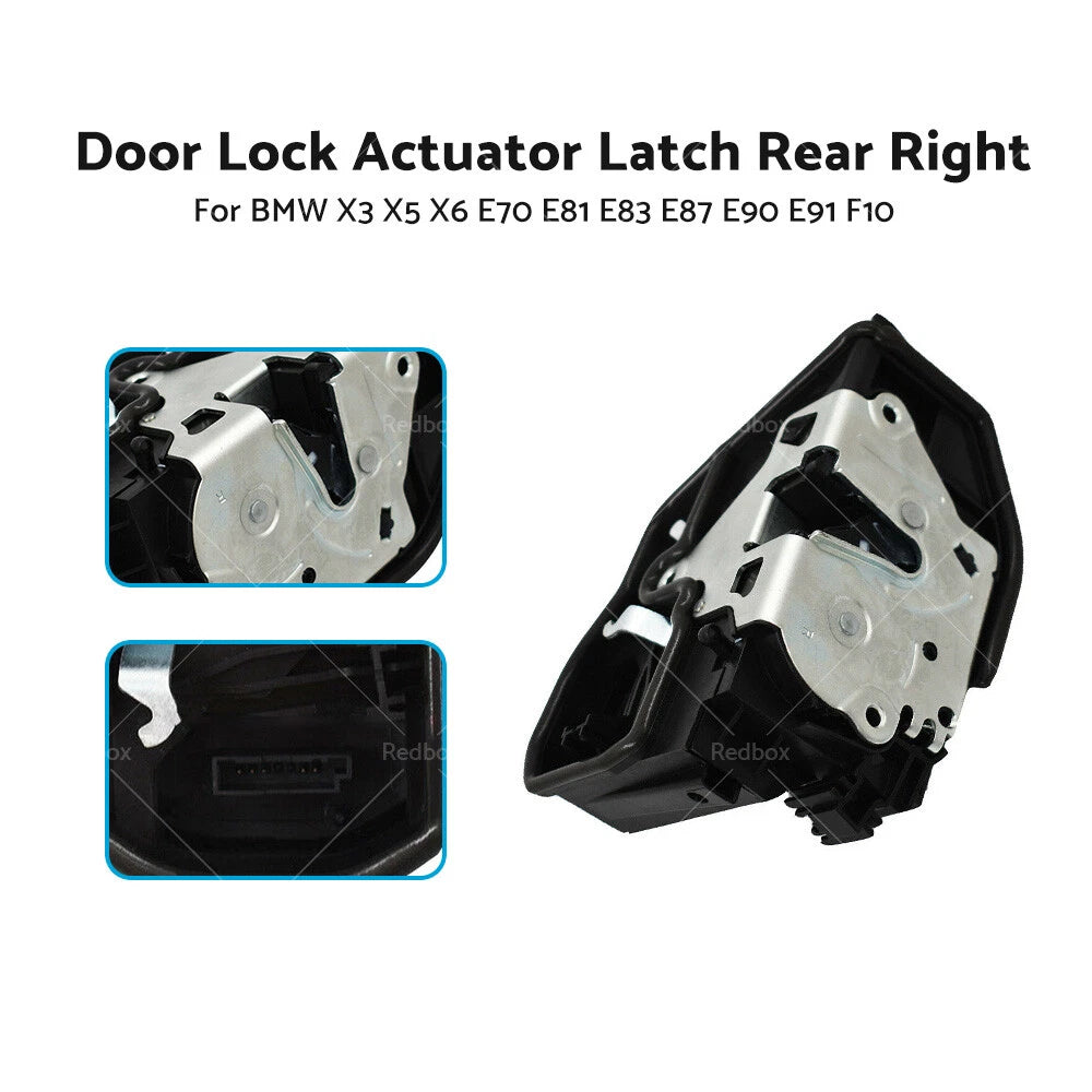 Rear Right Door Lock Actuator for BMW X3 X5 X6 E70 E81 E83 E87 E90 E91 F10 (2003-2017)