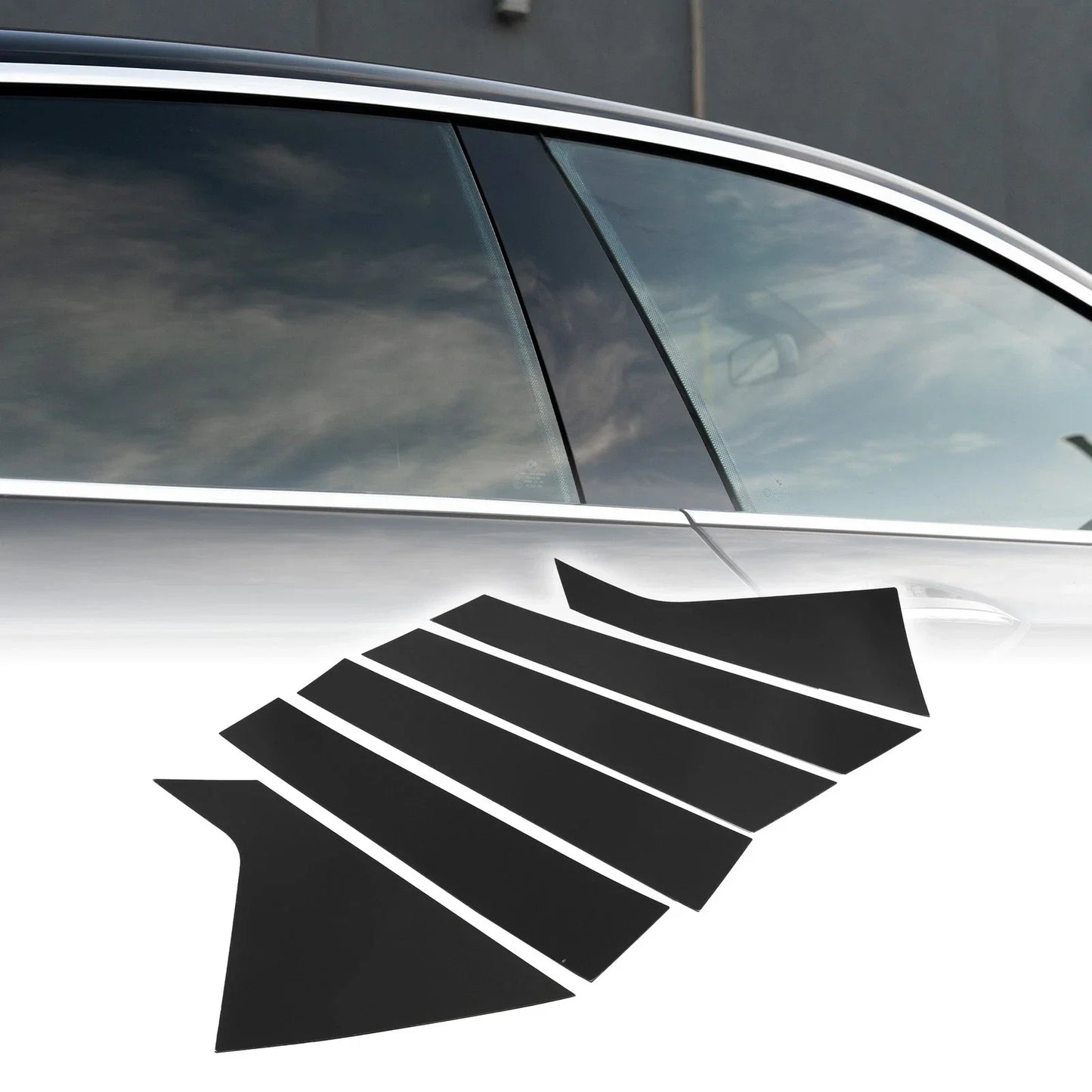 6 x Car Pillar Window Trim Covers for Chevrolet Impala (2014-2020) Black