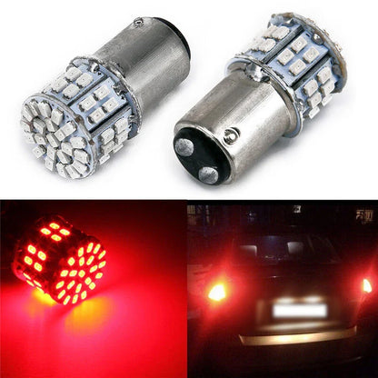 2Pcs/Set 12V Brake Lamp 1157 BAY 15D Tail Light 50-SMD LED Red Stop Bulb