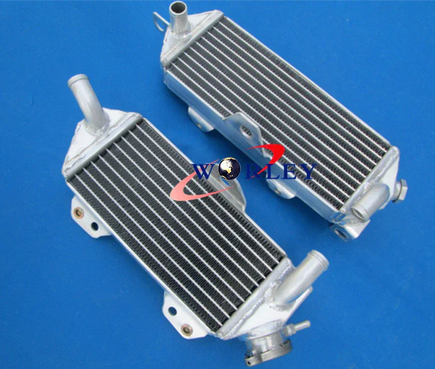 Aluminum Radiator & Red Silicone Hose for Kawasaki KX250 (1988-1989)