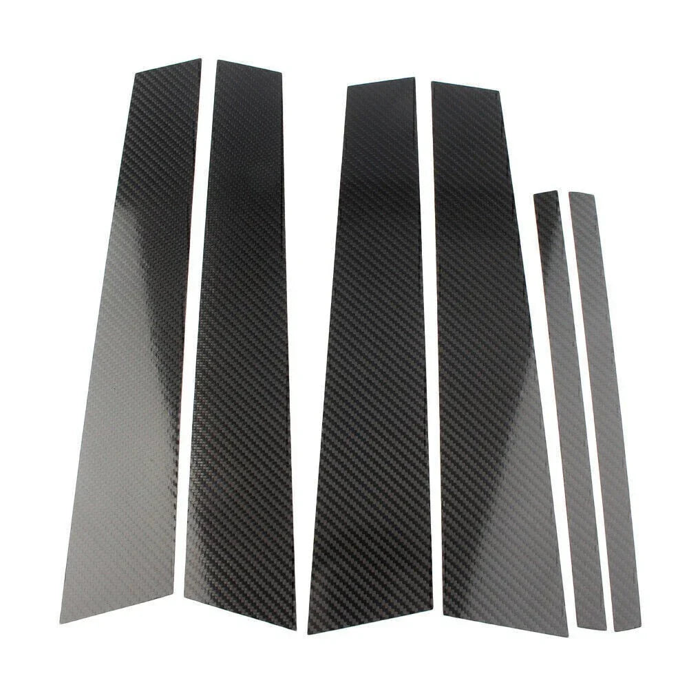 6PCS Carbon Fiber Door Window Trim Pillar Posts for BMW 3 Series (2013-2018)