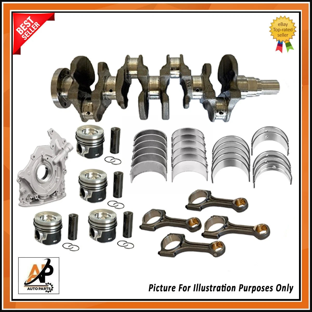 Crankshaft with Engine Rebuild Kit Replacement for Ford Peugeot Citroen 1.5L (2011–2020)