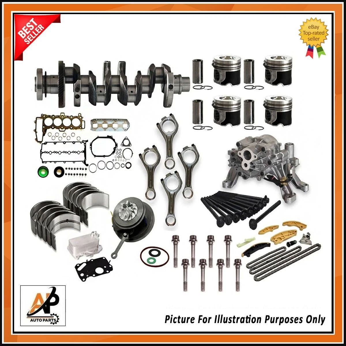 Forged Crankshaft OEM Replacement for Land Rover Jaguar 2.0 Diesel (2011–2019)