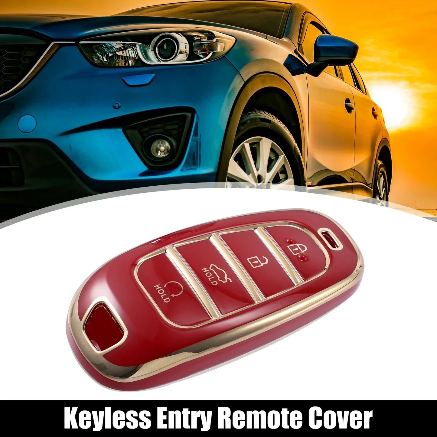 TPU 4 Button Keyless Entry Remote Fob Cover for Hyundai Tucson (2016-2023)
