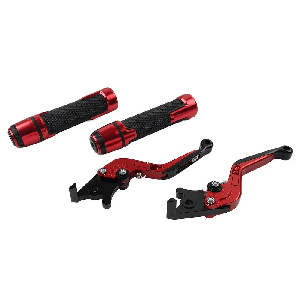 Red Extendable Brake Clutch Lever Grip Set for Ducati Panigale (2016-2020)