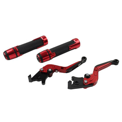 Red Extendable Brake Clutch Lever Grip Set for Ducati Panigale (2016-2020)