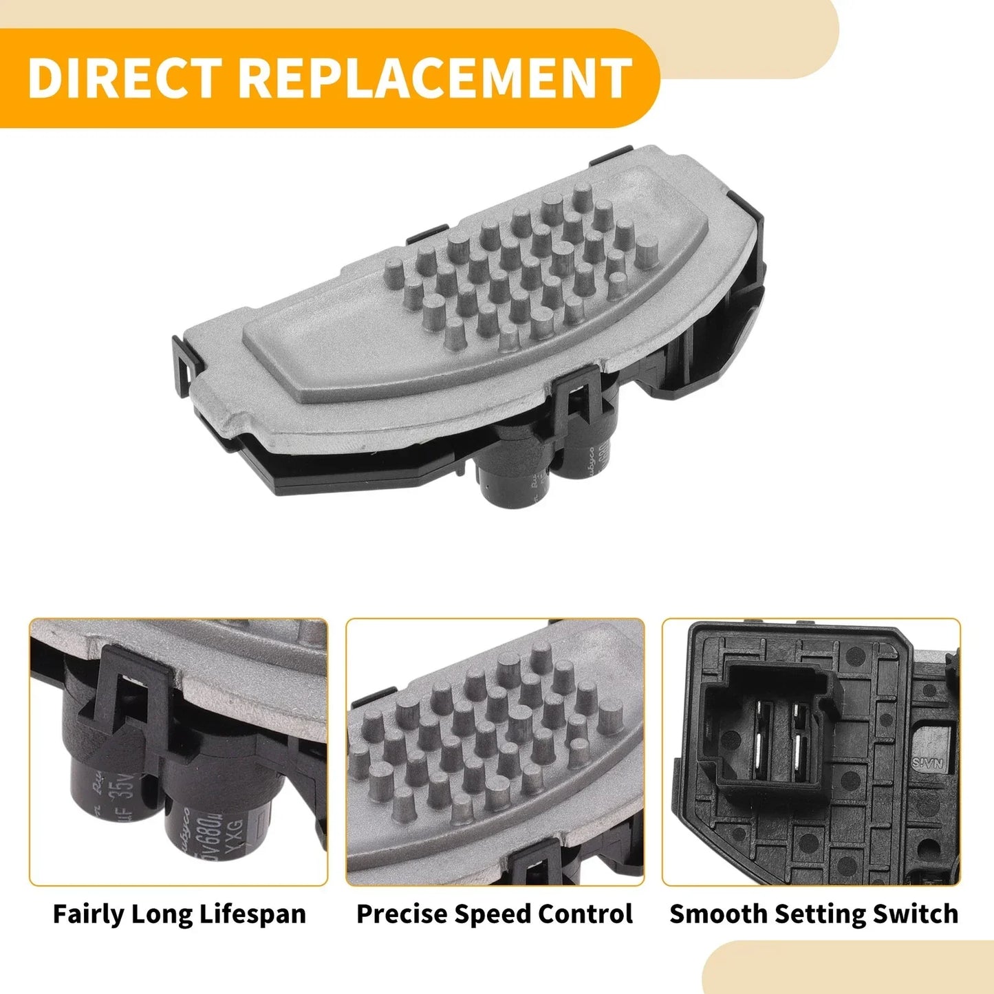 HVAC Blower Motor Resistor for Porsche Cayenne (2003-2010) - 1 x Plastic Metal