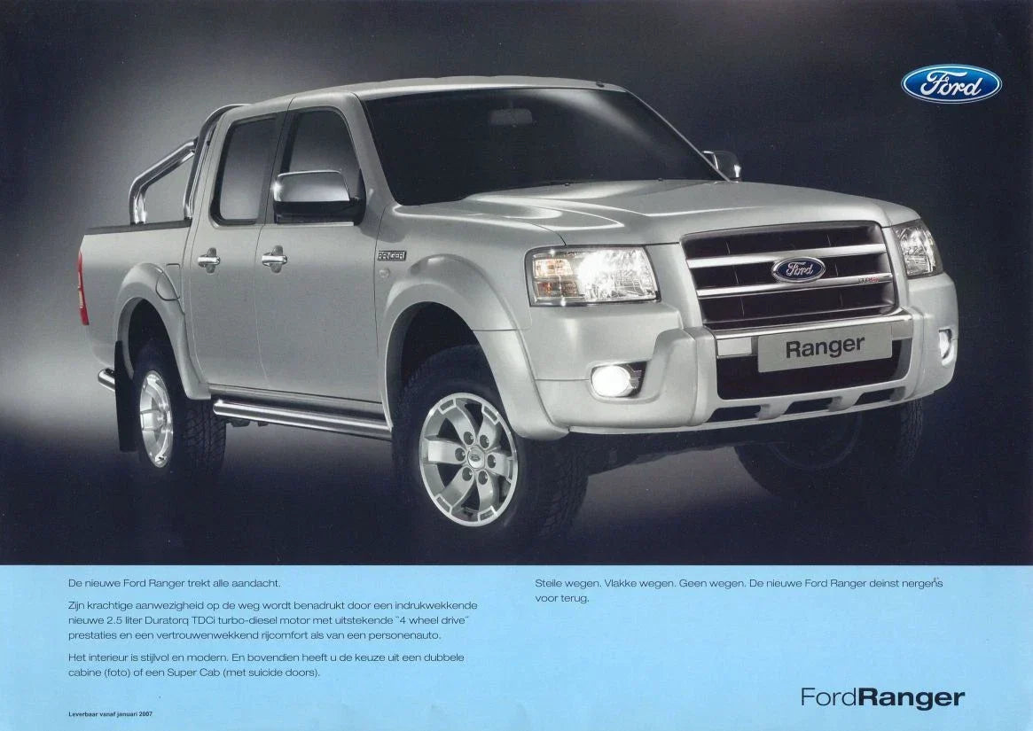 Glossy Black Outer Door Handles for Ford Ranger, Mazda BT-50 (2006-2011)