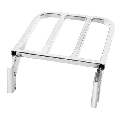 Chrome Detachable Rear Backrest Luggage Rack for Harley Softail Fatboy Dyna