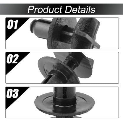 5pcs Clip Cowl Panel Black