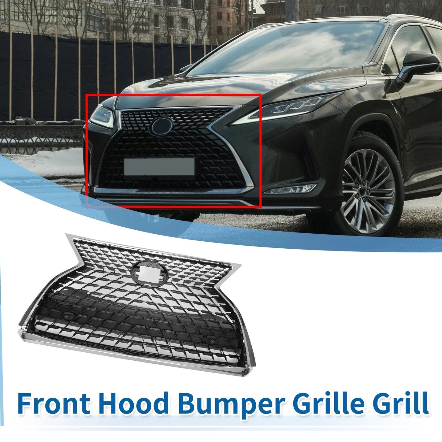 Front Hood Bumper Grille for Lexus RX 350 F Sport (2020-2022)