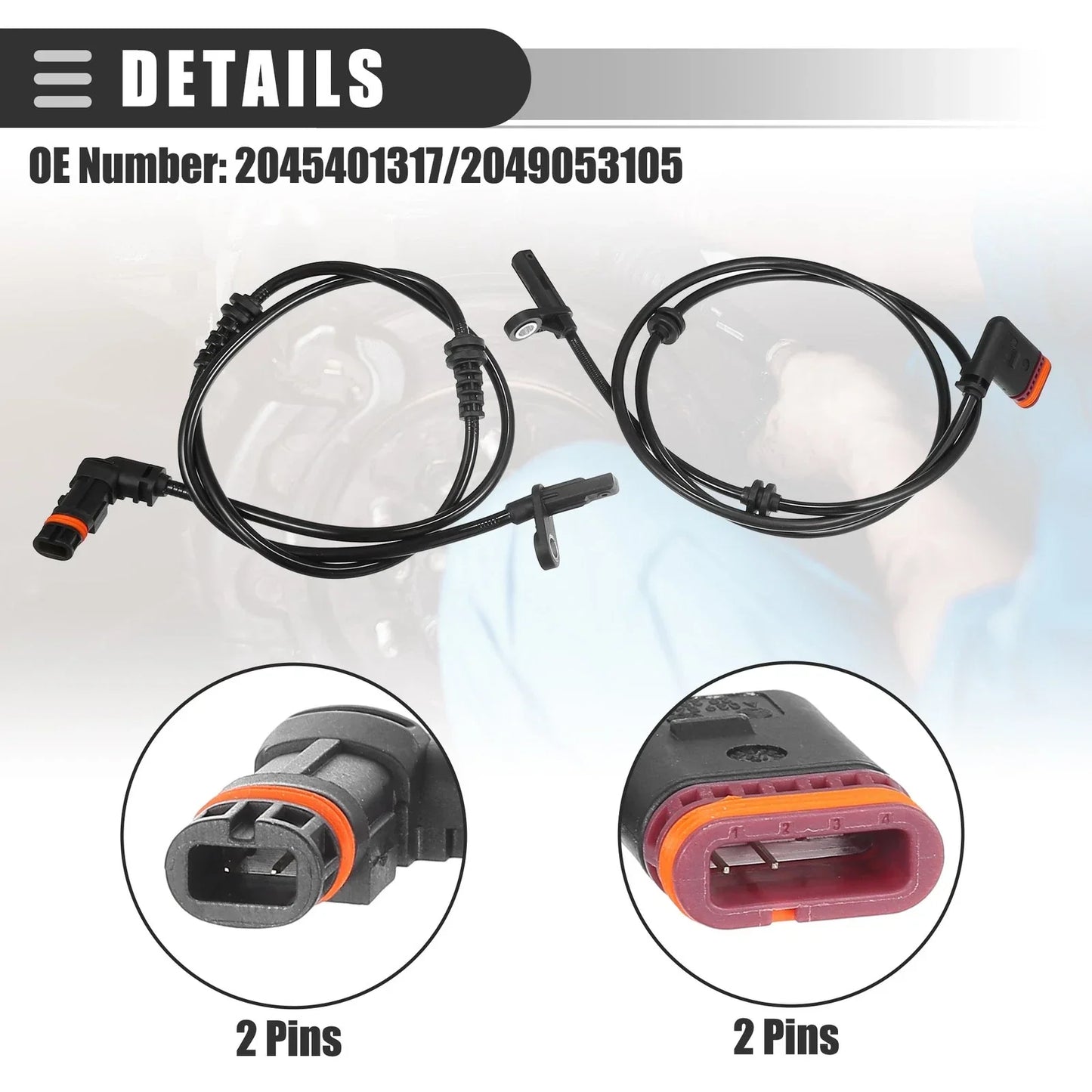 ABS Sensor Set for Mercedes-Benz GLK250 (2010-2015) - 4 x Sensors