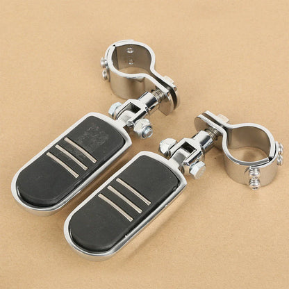 Footpeg 25-35mm Adjustable Footrest Pegs Mount for Harley Touring Dyna