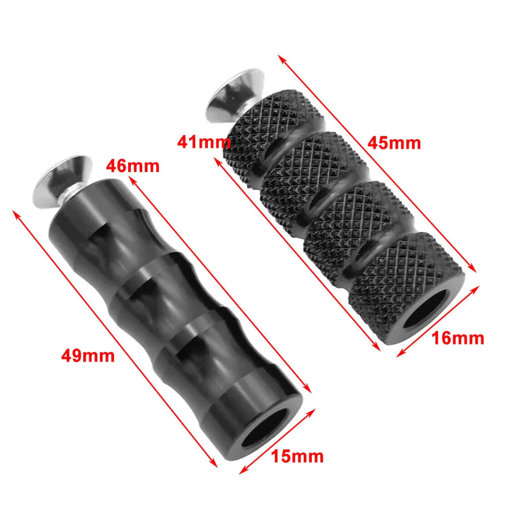 6mm Foot Pegs for Universal Motorcycle - Gear Shift Brake Lever Pedal Orange