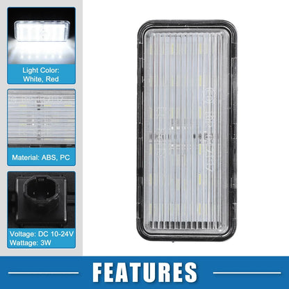 2 x White LED License Plate Lights for Toyota Land Cruiser (2016-2023)
