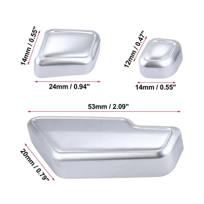6 x Silver Tone Door Seat Adjust Button Switch Covers for Mercedes Benz B180