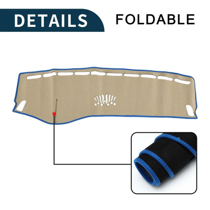 Dashboard Cover Mat for Mercedes Benz GLC Sun Protector Pad Black Blue