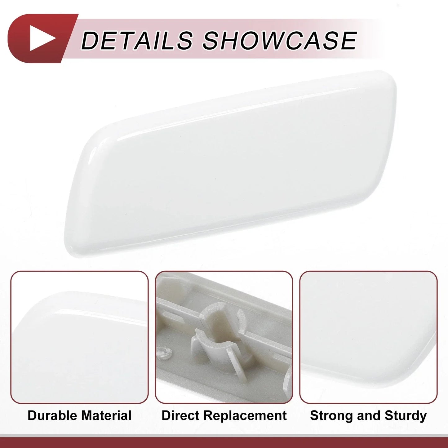 Front Left Washer Nozzle Cover for Lexus RX350 (2010-2013) - White 1 x Cap
