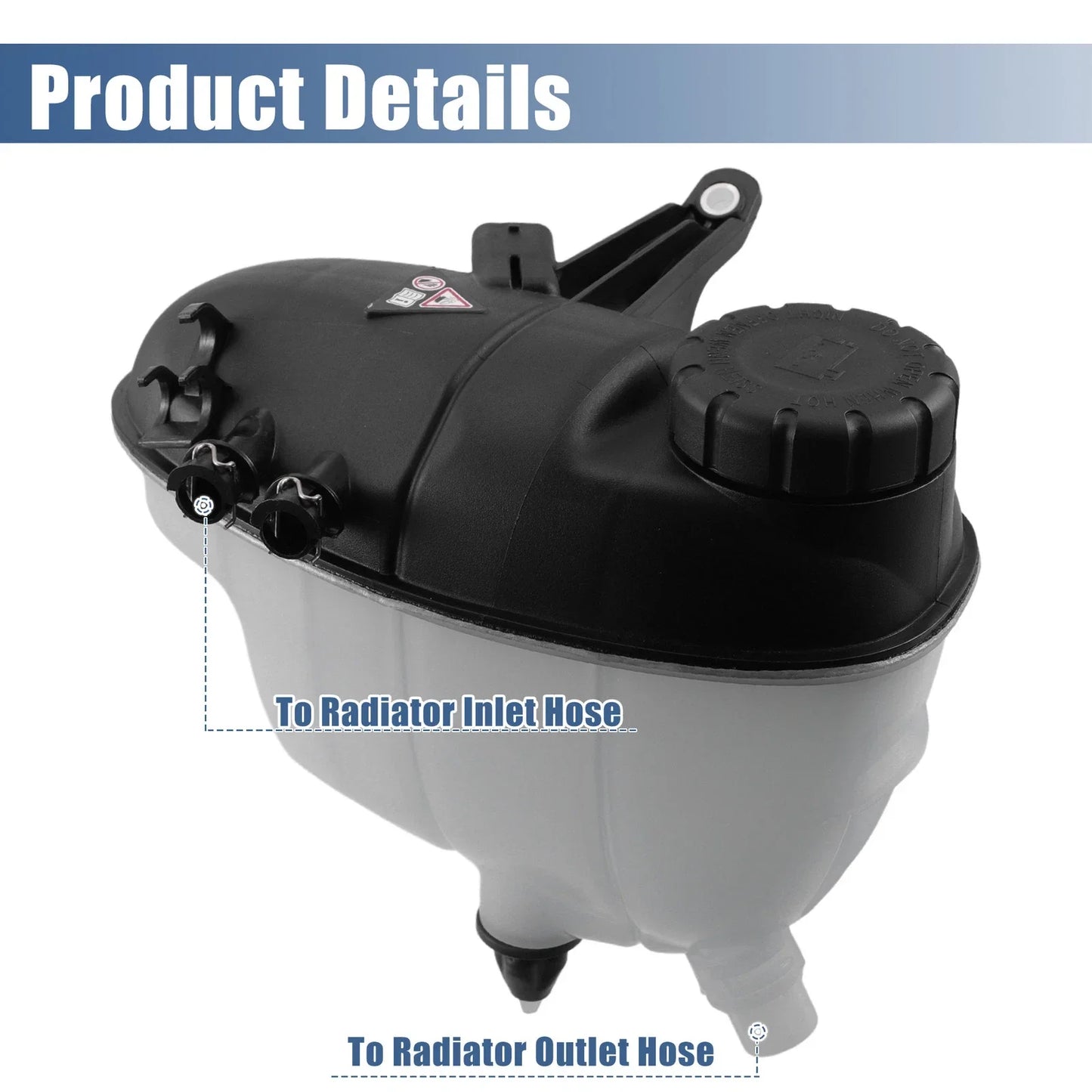 Coolant Radiator Reservoir Tank with Cap Sensor for Mercedes-Benz S65 (2007-2013)