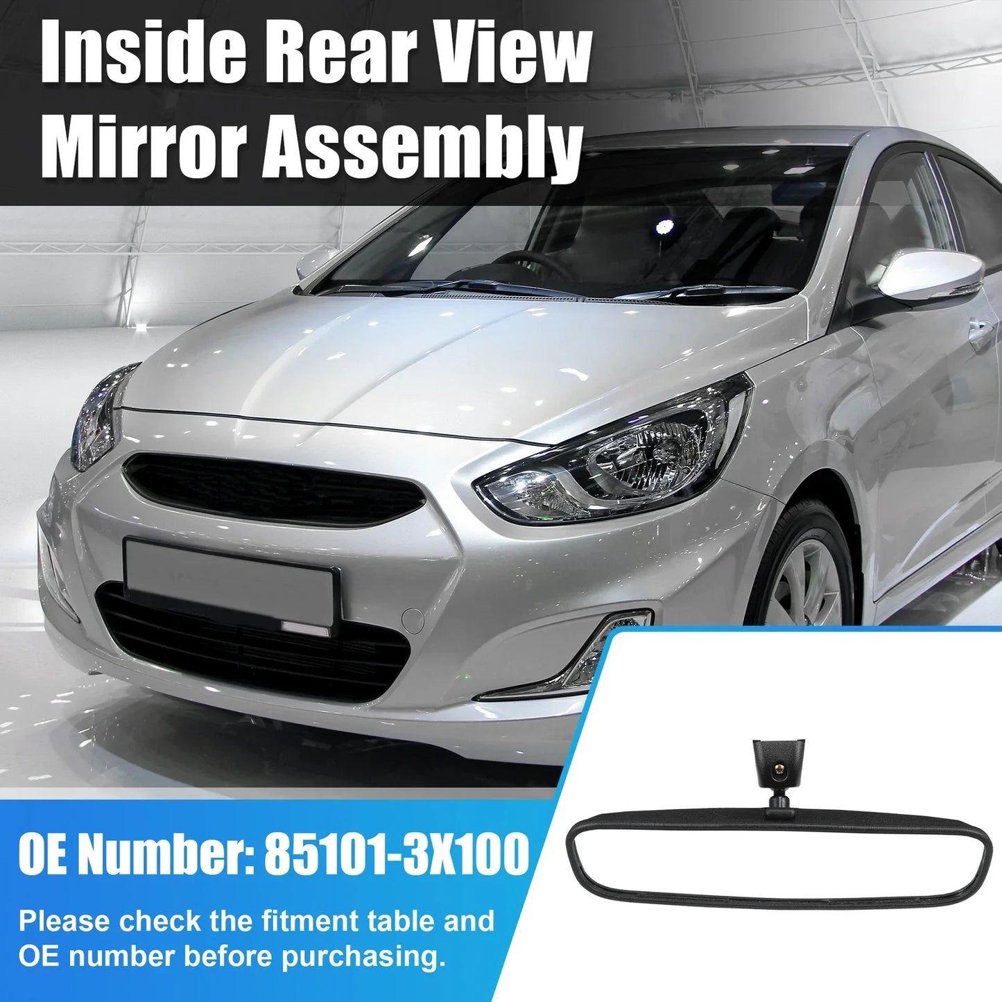 Rear View Mirror Assembly for Hyundai Elantra, Tucson (2011-2023)