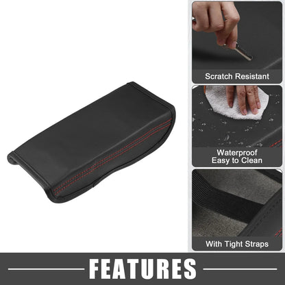 Car Center Console Armrest Cover for Hyundai Tucson (2016-2021) Black Red