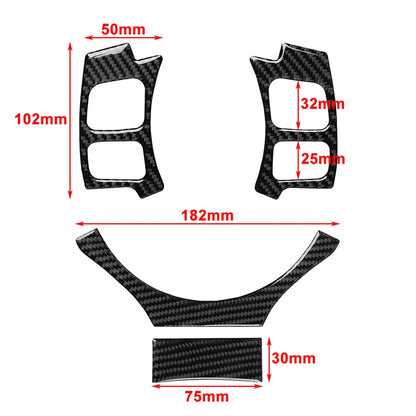 4 x Carbon Fiber Steering Wheel Cover Trim for Lexus IS250 NX200 300h