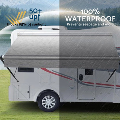13-16 FT Waterproof Vinyl Awning Fabric for RV Trailer Caravan Truck