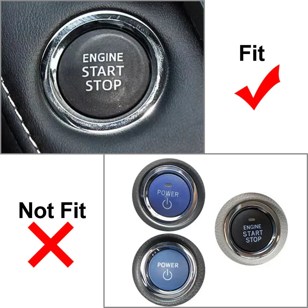 Engine Start Stop Button Cover Ring for Toyota Tacoma, Yaris, Prius, RAV4