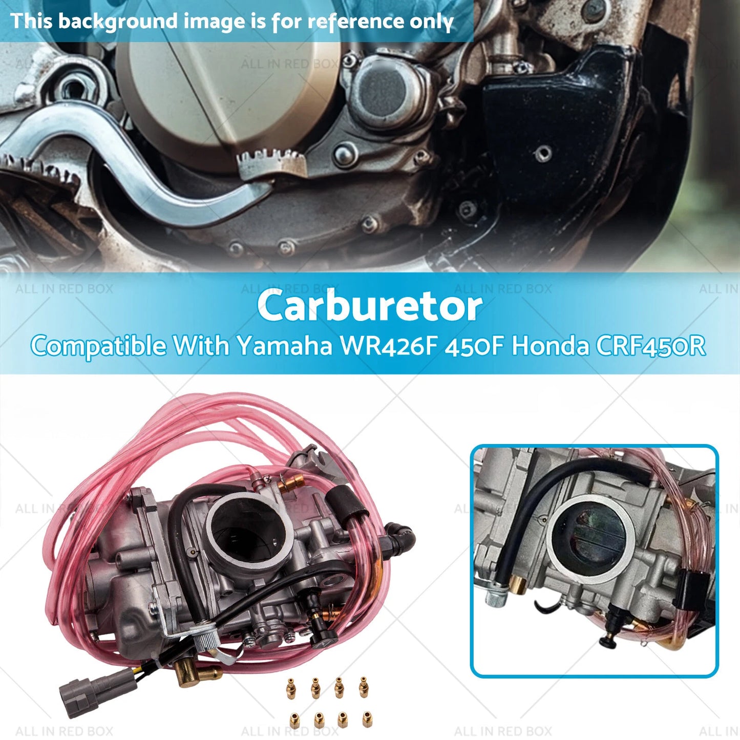 Carburetor for Yamaha WR400F, 426F, 450F, YZ400F, Honda CRF450R, CRF450X