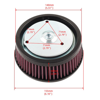 Air Cleaner Filter for Harley Softail, Touring, Trike (2016-2017, 2008-2016)