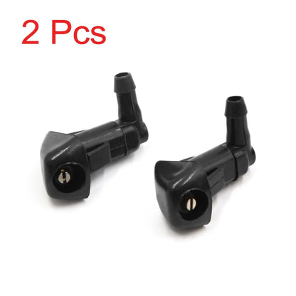 2 x Black Plastic Windshield Washer Wiper Nozzles for Honda