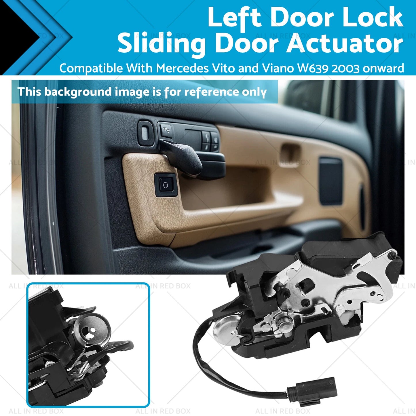Left Door Lock Sliding Actuator for Mercedes W639 Vito Viano (2003-2014)