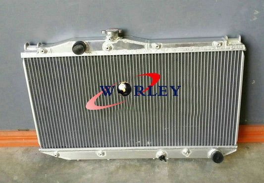 Aluminum Radiator + Fan for Toyota Camry SV20 SV21 SV22 1.8L 2.0L (87-92)